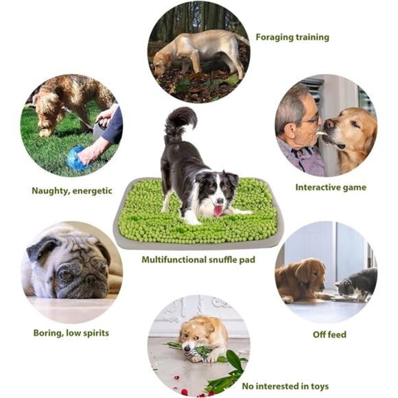 Snuffle Mat for Dogs 21x16Inch Interactive Sniff Mats for Large Medium Small Dog - Picture 3 of 7